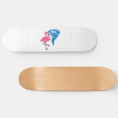 Flamingo Tornado Bold Moderne Grafische Kunst Persoonlijk Skateboard (Horizontaal)