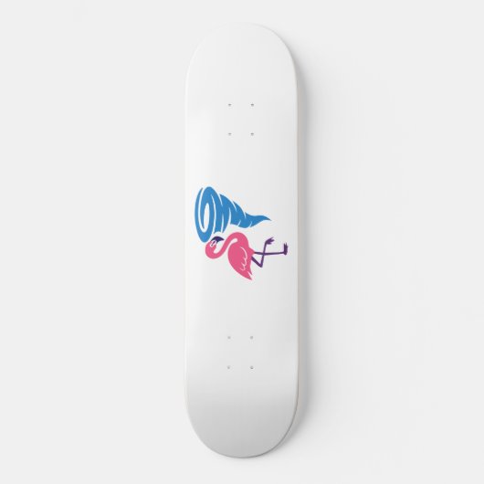 Flamingo Tornado Bold Moderne Grafische Kunst Persoonlijk Skateboard (Voorkant)