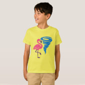 Flamingo Tornado Bold Moderne Grafische Kunst T-shirt (Voorkant volledig)