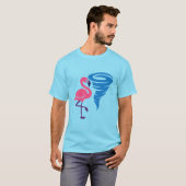 Flamingo Tornado Bold Moderne Grafische Kunst T-shirt (Voorkant volledig)
