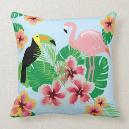 Flamingo Toucan Cotton Sierkussen