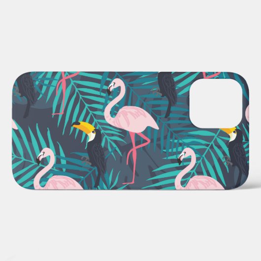 Flamingo, toucan: tropisch bladpatroon Case-Mate iPhone case (Achterkant (horizontaal))