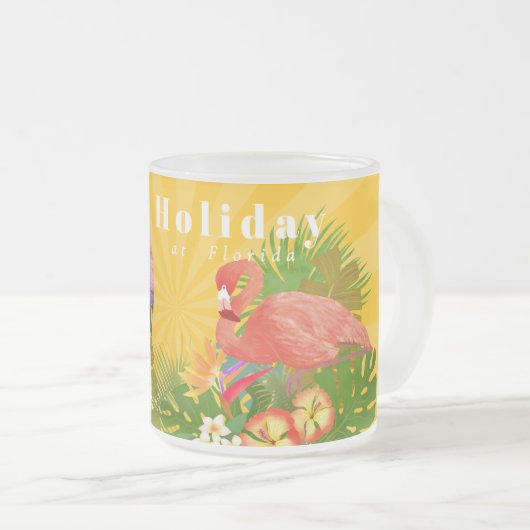 Flamingo Travel Memories Foto Mosterd Mok (Voorkant rechts)