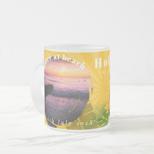 Flamingo Travel Memories Foto Mosterd Mok (Voorkant links)