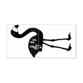 Flamingo Treble Clef Rubber Stamp (naar rechts) Rubberstempel (Afrduk)