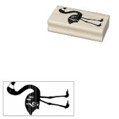 Flamingo Treble Clef Rubber Stamp (naar rechts) Rubberstempel (Gestempeld)