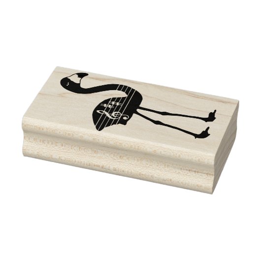 Flamingo Treble Clef Rubber Stamp (naar rechts) Rubberstempel (Stempel)