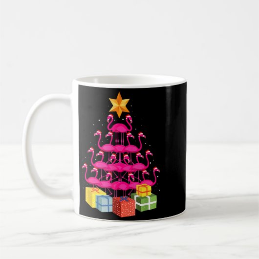 Flamingo Tree Funny Ugly Christmas  Koffiemok (Links)