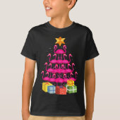 Flamingo Tree Funny Ugly Christmas T-shirt (Voorkant)