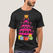 Flamingo Tree Funny Ugly Christmas T-shirt (Voorkant)