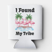 Flamingo Tribe Beach Bachelorette Party Matching Blikjeskoeler (Achterkant)