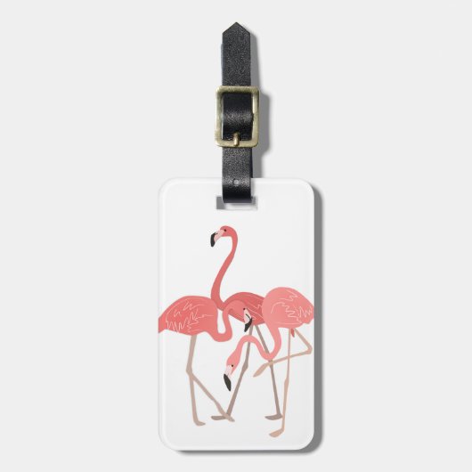 Flamingo Trio Bagagelabel (Voorkant verticaal)