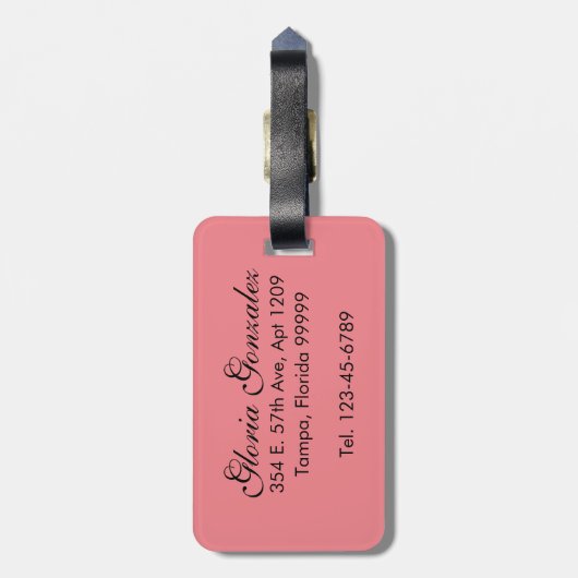 Flamingo Trio Bagagelabel (Achterkant verticaal)