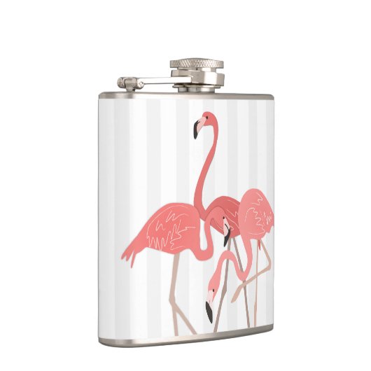 Flamingo Trio en strepen Heupfles (Rechts)