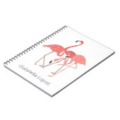 Flamingo Trio gepersonaliseerd Notitieboek (Linkerzijde)