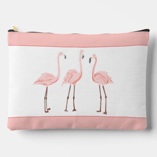 Flamingo Trio Monogram Rits Pouch Etui (Voorkant)
