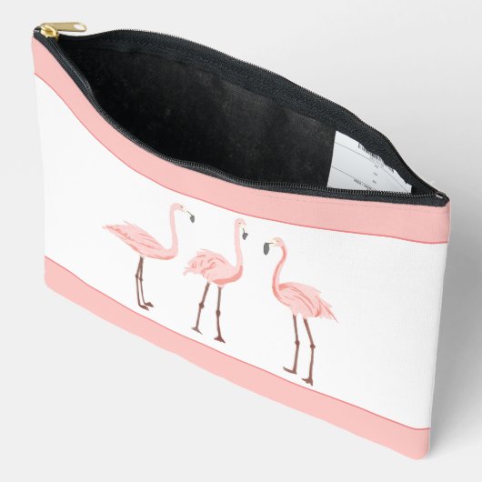 Flamingo Trio Monogram Rits Pouch Etui (Open)