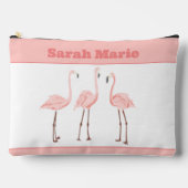 Flamingo Trio Monogram Rits Pouch Etui (Voorkant)