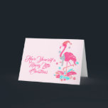 Flamingo Tropical Beach Kerstwensen Feestdagen Kaart<br><div class="desc">Geniet van een vrolijk klein kerstflamingo tropisch strand bloemen vakantie wenskaart. Schattigee roze flamingo met kleurrijke tropische bloemen. Perfect voor flamingo-liefhebbers die kerstvreugde sturen voor het vakantieseizoen vanuit Florida of een warm kustgebied.</div>