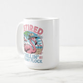 Flamingo Tropical Beach Retirement Humor Koffiemok (Voorkant links)