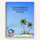 Flamingo Tropical Beach Travel Journal Notitieboek (Voorkant)