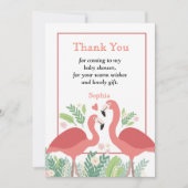 Flamingo Tropical bedankt Kaart (Voorkant)