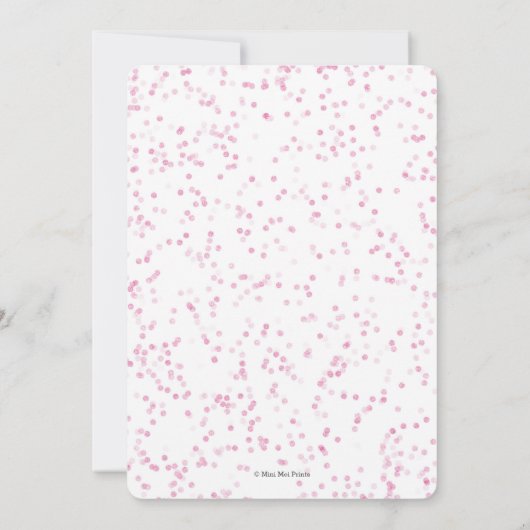 Flamingo Tropical Birthday Invitation Kaart (Achterkant)