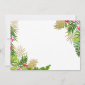 Flamingo Tropical Birthday Invitation Kaart (Achterkant)