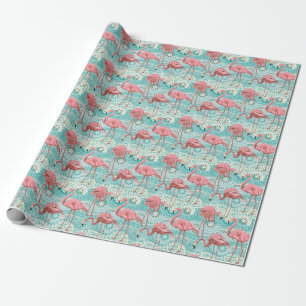 Flamingo Tropical: bloembehang Cadeaupapier