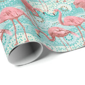 Flamingo Tropical: bloembehang Cadeaupapier (Rol Hoek)