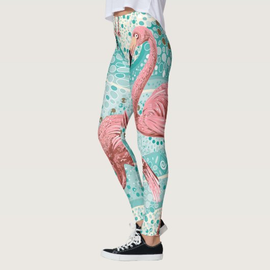 Flamingo Tropical:  bloembehang Leggings (Links)