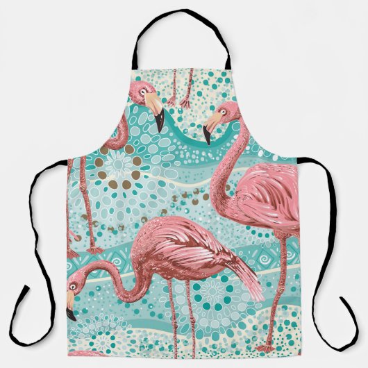 Flamingo Tropical:  bloembehang Schort (Voorkant)