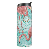 Flamingo Tropical:  bloembehang Thermosbeker (Gedraaid links)