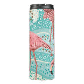 Flamingo Tropical:  bloembehang Thermosbeker (Achterkant)