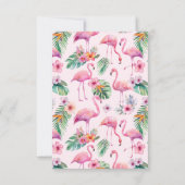 Flamingo Tropical Family Thank You Flat Card Bedankkaart (Achterkant)