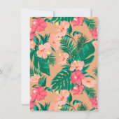 Flamingo Tropical Floral Vrijgezellenfeest Kaart (Achterkant)