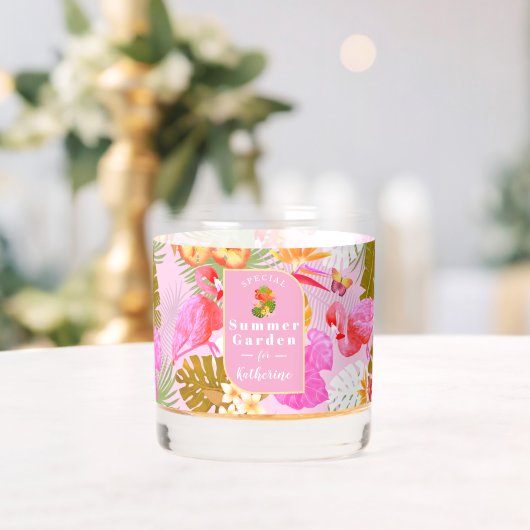 Flamingo Tropical Garden Roze Whisky Glas (Insitu (Huwelijk))