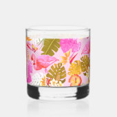 Flamingo Tropical Garden Roze Whisky Glas (Links)