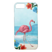 Flamingo Tropical iPhone Case Hoesje (Achterkant)