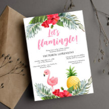 Flamingo Tropical Is een meisje Baby shower