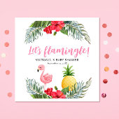 Flamingo Tropical Is een meisje Baby shower Servet