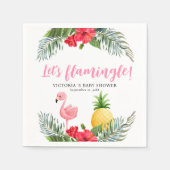 Flamingo Tropical Is een meisje Baby shower Servet (Voorkant)