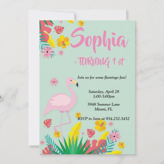 Flamingo Tropical Kaart (Voorkant)
