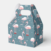Flamingo Tropical Kerstmis Bedankdoosjes (Voorkant Zijde)