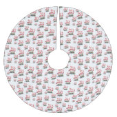 Flamingo Tropical Kerstmis Kerstboom Rok (Voorkant)