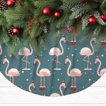 Flamingo Tropical Kerstmis Kerstboom Rok<br><div class="desc">Flamingo Tropical Kerstgeborsteld Polyester Tree Skirt</div>