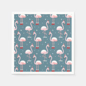 Flamingo Tropical Kerstmis Servet (Voorkant)