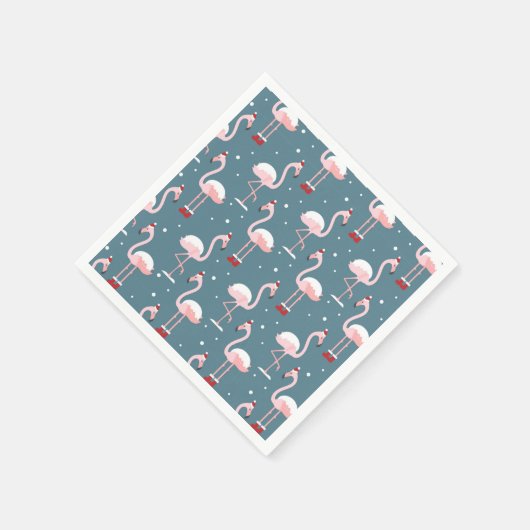 Flamingo Tropical Kerstmis Servet (Hoek)