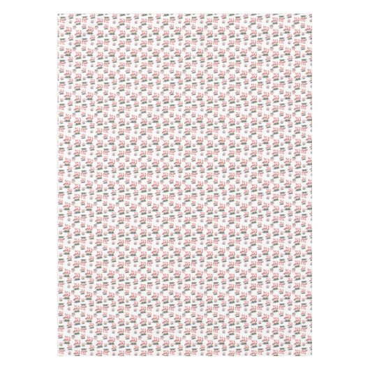 Flamingo Tropical Kerstmis Tafelkleed (Voorkant)