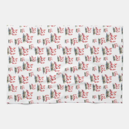Flamingo Tropical Kerstmis Theedoek (Horizontaal)